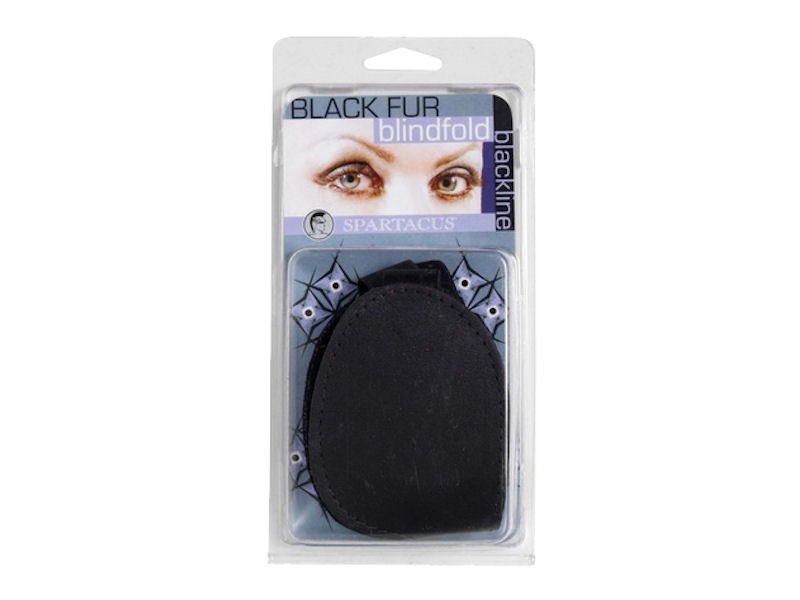 Black Fur Line Blindfold - Classic Cut