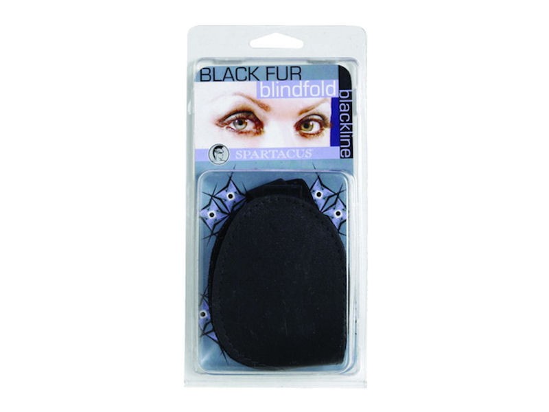 Black Fur Line Blindfold - Contour Cut