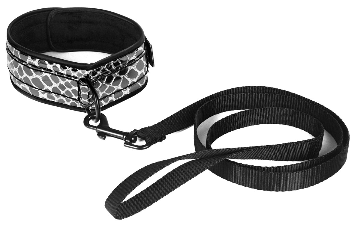Collar and Leash-Faux Leather