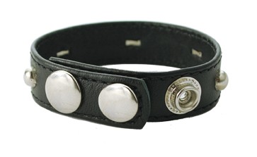 Studded Sewn Garment Leather C Ring