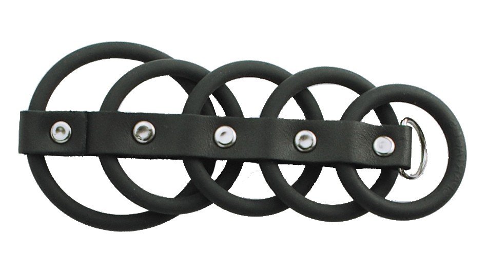 5 Ring Black Rubber Gates