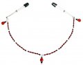 Single Strand Deluxe Beaded Clamps - Red