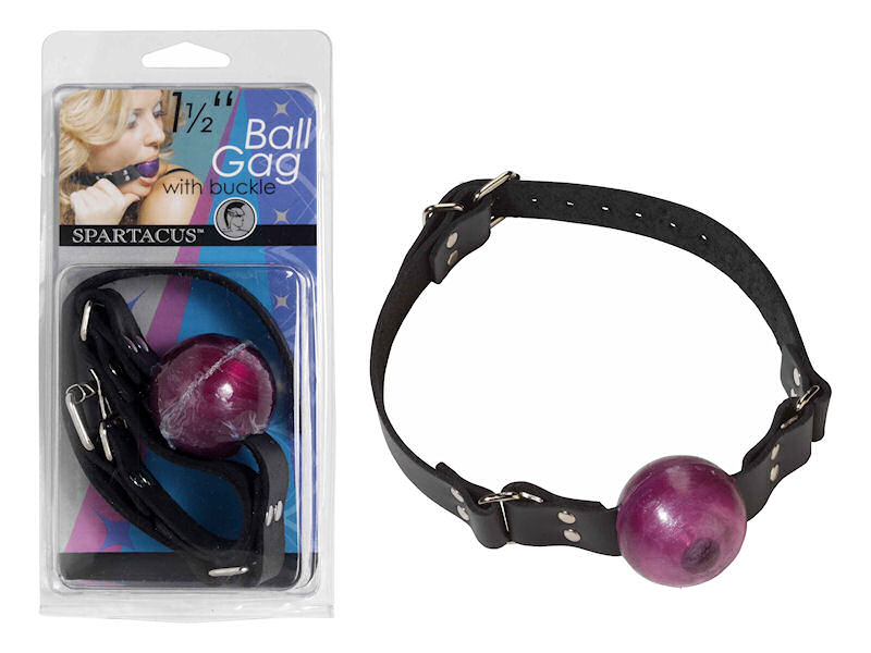 Ball Gag - Small Ball - Buckle - Purple Ball