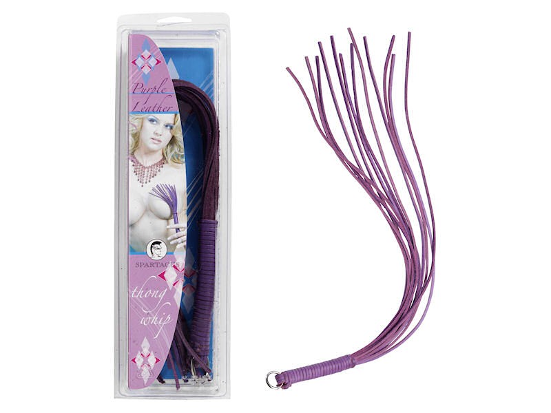 20 in Thong Purple Leather Whip