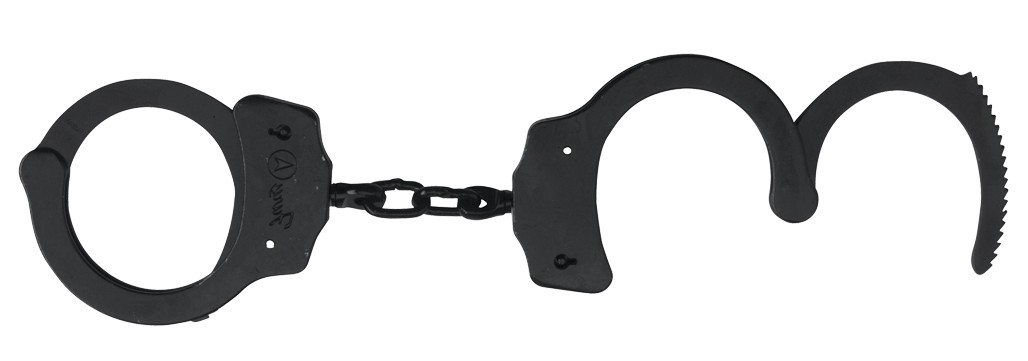 Handcuffs - Black Coated Steel - Double Lock
