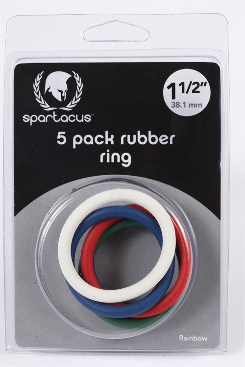 Rainbow Rubber C Ring 5 Pack - 1 1/2 in 3.81 cm