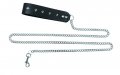 Extermeline Chain Leash with Studded Handle - 4 ft