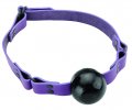 Crave Gag - Small Ball - D Ring - Violet Strap, Black Ball