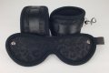 Blindfold-Wrist Cuffs Kit-Neoprene Black