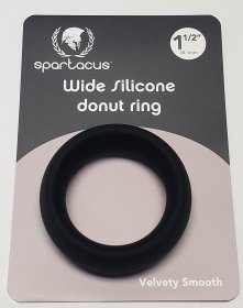 WIDE SILICONE DONUT RING-BLACK 1.5"
