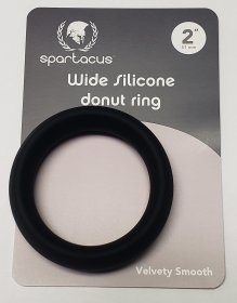 WIDE SILICONE DONUT RING-BLACK 2"