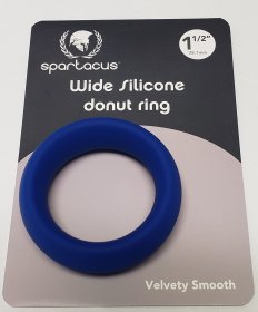 WIDE SILICONE DONUT RING-BLUE 1.5"
