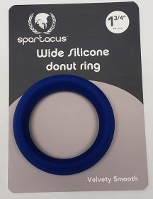 WIDE SILICONE DONUT RING-BLUE 1.75"