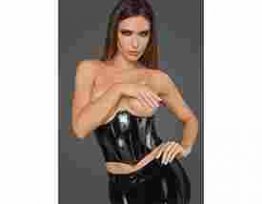 LACQUERED ECO LEATHER CORSET