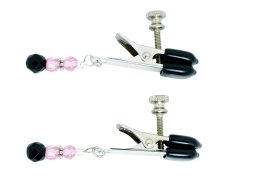 Pink Beaded Clamps - Adjustable Broad Tip