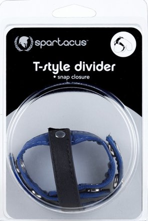 Black & Blue T Style Ball Divider - Sewn Garment Leather