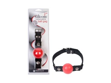 Nickel Free - Silicone Ball Gag - Large - Red