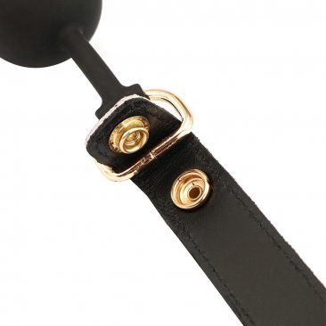 SILICONE GAG WITH MICROFIBER WHITE SNAKE PRINT STRAP