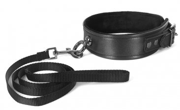 COLLAR AND LEASH-FAUX GALAXY LEGEND LEATHER