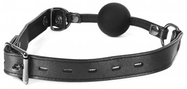 SILICONE BALL GAG WITH FAUX GALAXY LEGEND LEATHER STRAP