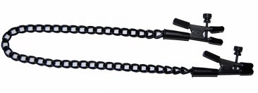 Adjustable Alligator Black Clamps - Link Chain
